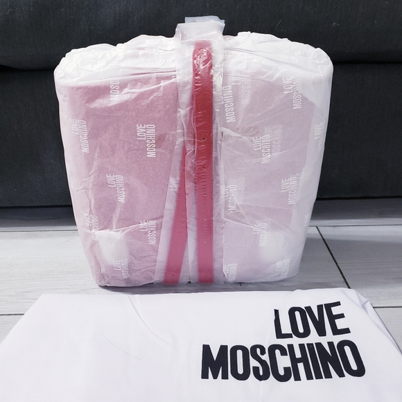 Love Moschino Pebble Red Drawstring Backpack main image 10